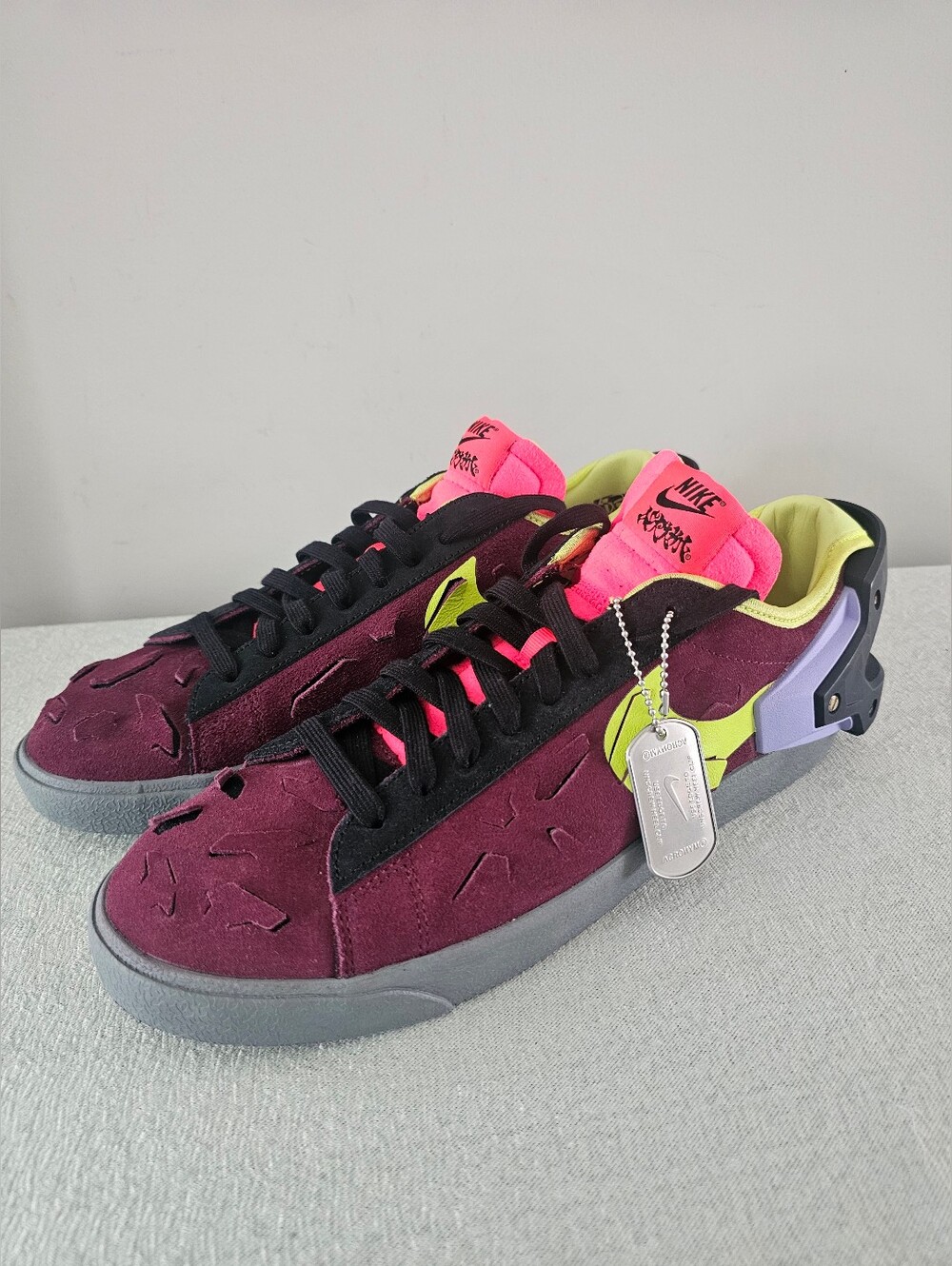 Nike Blazer Low Acronym Men’s Size 10 Night Maroon Black Sneakers